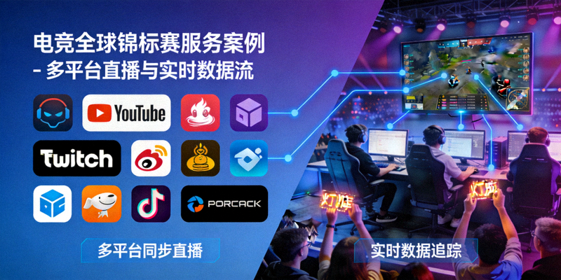 电竞全球锦标赛服务案例 - 多平台直播与实时数据流